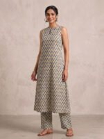 Cotton Halter Neck Palazzo Set (White)