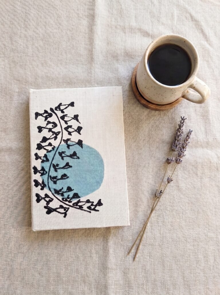 Natural Dye & White Handmade Diary