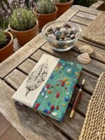 Handmade Paper Diary with Katha work and Natural Dye Print