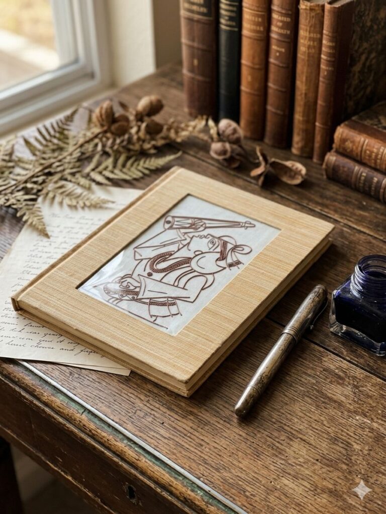 Handmade Paper Diary with Copper Wire Art