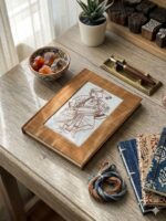 Handmade Paper Diary with Copper Wire Art