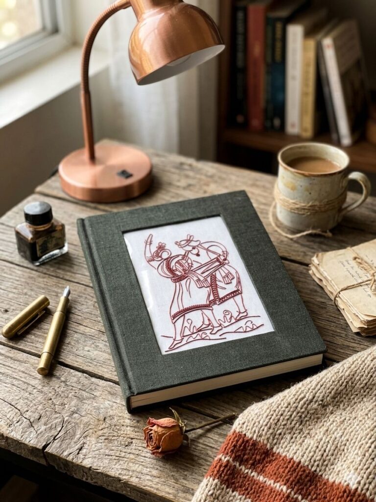 Handmade Paper Diary with Copper Wire Art
