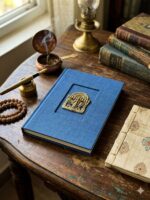 Handmade paper Diary with Metal icon