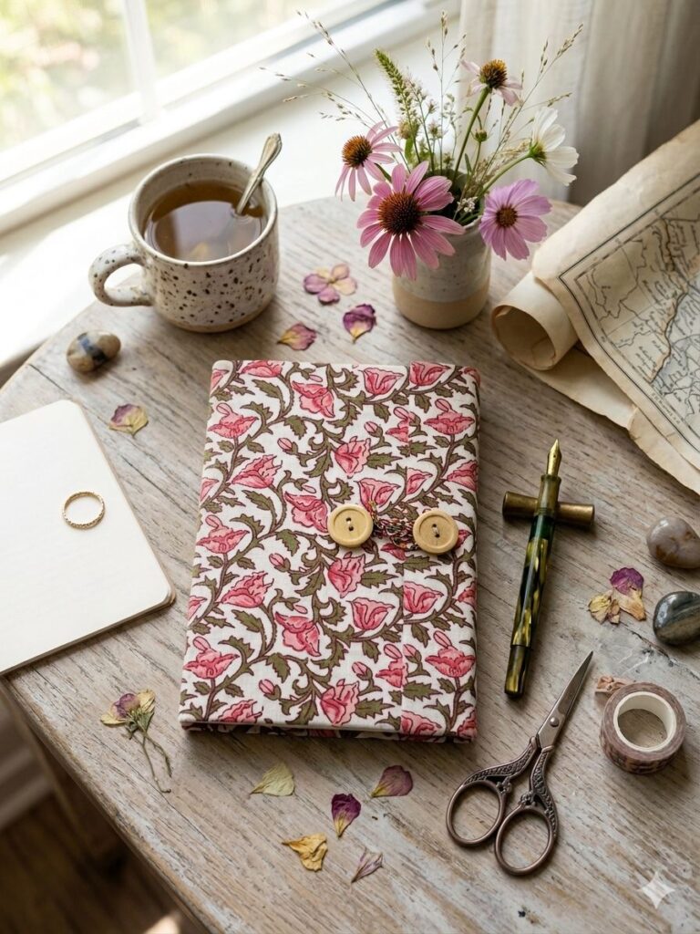 Handmade Diary with Button