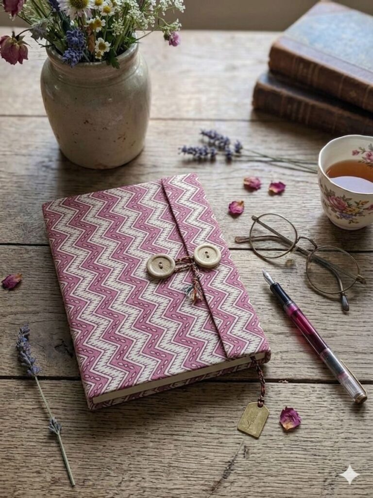 Handmade Diary with Button
