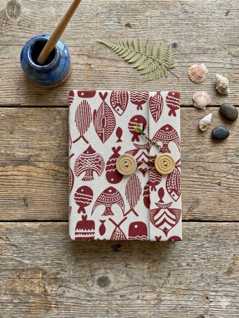 Natural Dye & Handmade Diary with Button