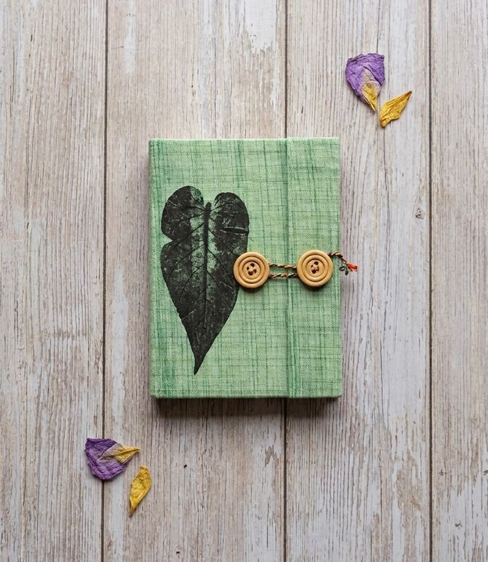 Natural Dye & Handmade Diary with Button