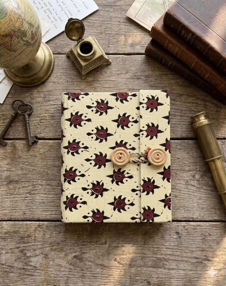 Natural Dye & Handmade Diary with Button