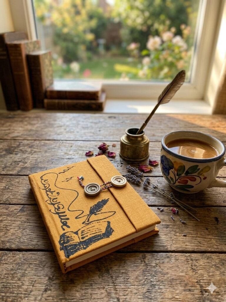 Natural Dye & Handmade Diary with Button