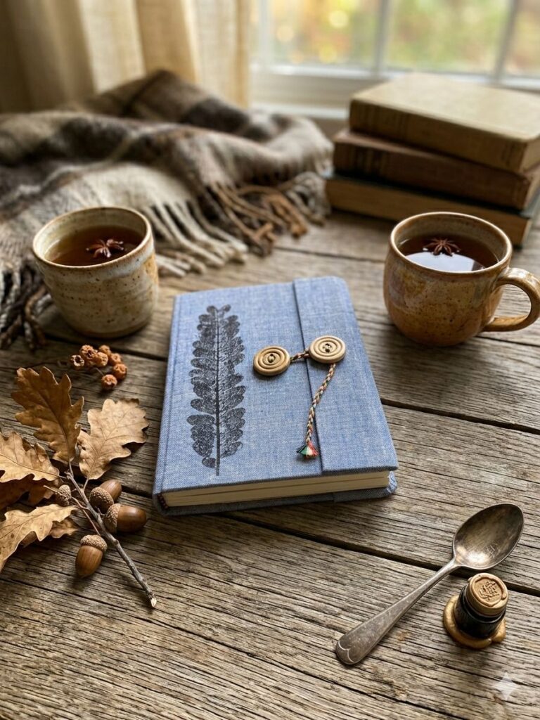 Natural Dye & Handmade Diary with Button