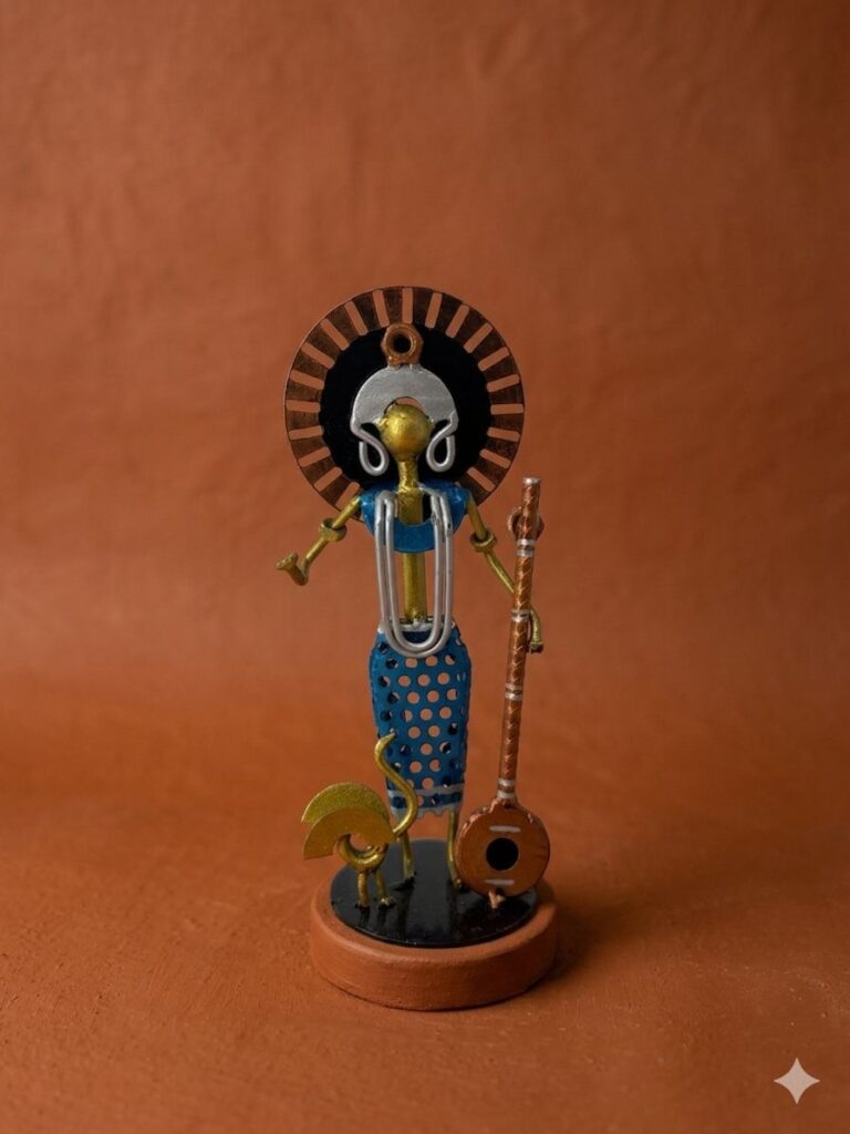 Scrap Metal Standing Devi Saraswati