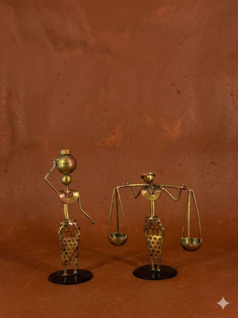 Scrap Metal Village Figures Set