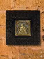 Wooden Framed Dhokra Art Plate Small