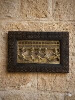 Wooden Framed Dhokra Art Plate 13/9
