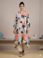 Kora Khadi handwork Kurti (Multicolour)