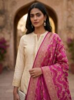 Benarasi Brocade Dupatta (Rose Pink)