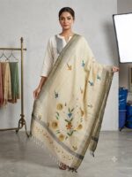 Khadi Hand painted Dupatta (Grey)