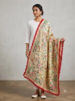 Wool Work Dupatta (Red)