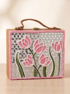 Women's Bag - Lippan Art Suitcase shaped (Pink)