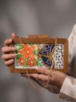 Women's Clutch - Lippan Art (Orange)