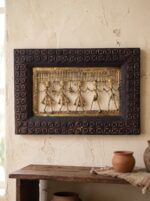 Wooden Framed Dhokra Art Plate 13/9